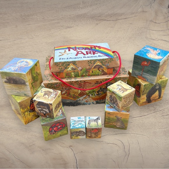 Noah’s Ark 2 by 2 Animal Building Blocks with Ark - Picture 3 of 10